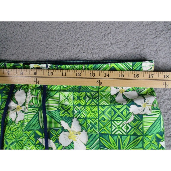 Tommy Bahama Swim Trunks Mens Large Green Floral Mesh Lined Pockets - Picture 10 of 12